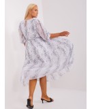 Plus size dydžio vasarinė suknelė moterims Lakert (balta)